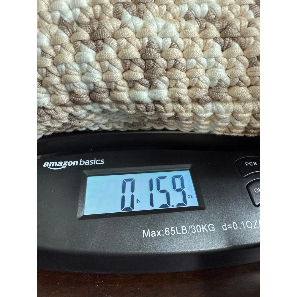 Crochet Handbag Shoulder Bag‎ Women's Knit Purse Beige Brown White Woven Hobo